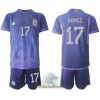 Officiële Voetbalshirt + Korte Broek Argentinië Alejandro Gomez 17 Uit WK 2022 - Kids